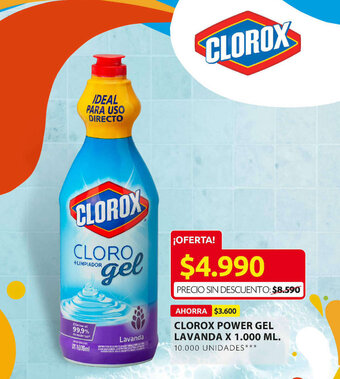 Ara Clorox Power Gel Lavanda x 1.000ml oferta