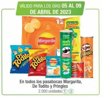 Jumbo En Todos los Pasabocas Margarita, De Todito y Pringles oferta
