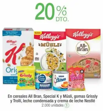 Jumbo En Cereales All Bran, Special K y Müsli, Gomas Grissly y Trolli, Leche Condensada y Crema de Leche Nestlé oferta