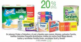 Jumbo En Jabones Protex y Palmolive x 6 und y Líquidos para Manos, Kleenex Pañuelos Familia, Toallitas Húmedas Pequeñin, Toallas de oferta