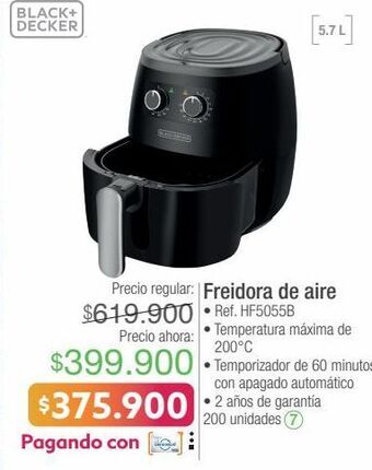 Jumbo Freidora de aire black & decker oferta