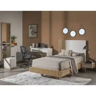 Muebles Jamar Alcoba juvenil 1.00 denzel natural,off white oferta