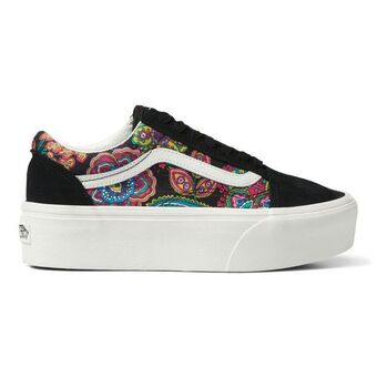 Vans Tenis clásicos de plataforma negros old skool mujer vans oferta