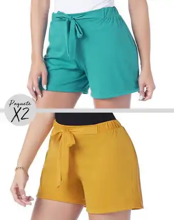 Short paq x2 manga silueta semiajustada