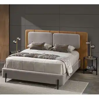 Alcoba queen brooklyn lino gris, miel