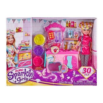 Alkosto Juguete set muñeca chef con accesorios sparkle girlz oferta