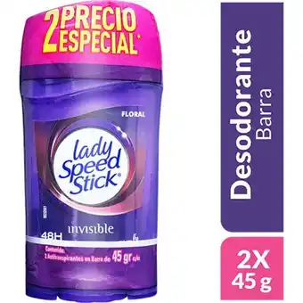 Makro Desodorante barra lady speed stick invisible floral 45gx2u oferta