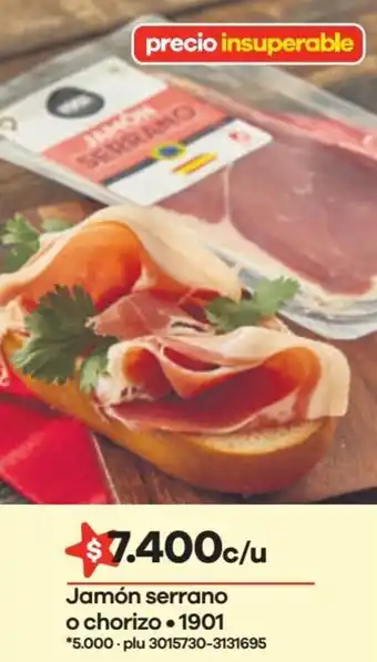 Éxito Jamón Serrano o Chorizo oferta