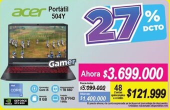 Alkomprar Acer Portátil 504Y oferta