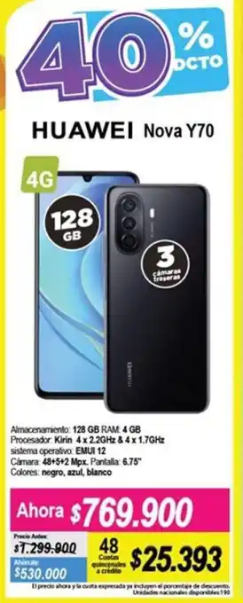 Alkomprar Huawei Nova Y70 128GB oferta