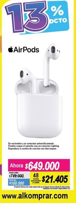 Alkomprar AirPods oferta