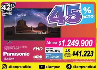 Alkomprar Panasonic FHD Smart TV 42" oferta
