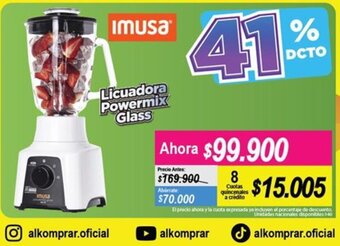 Alkomprar Imusa Licuadora Powermix Glass oferta