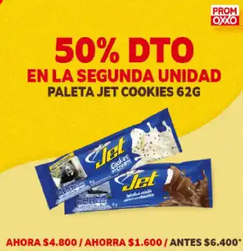 Oxxo En La Segunda Unidad Paleta Jet Cookies 62g oferta