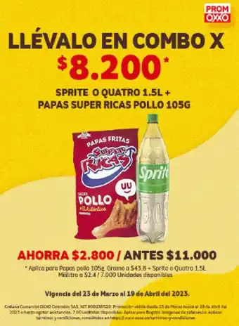Sptire o Quatro 1,5L + Papas Super Ricas Pollo 105g