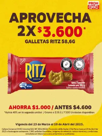 Oxxo Galletas Ritz 2x58,6g oferta