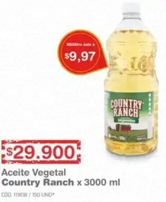 Makro Aceite Vegetal Country Ranch 3000ml oferta