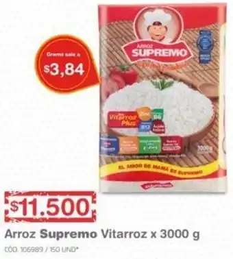 Makro Arroz Supremo Vitarroz 3000g oferta