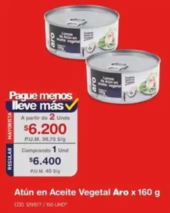 Makro Atún en Aceite Vegetal Aro 2unds x 160g oferta