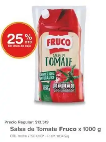 Makro Salsa de Tomate Fruco 1000g oferta