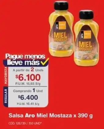 Makro Salsa Aro Miel Mostaza 390g oferta