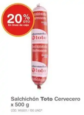 Makro Salchichón Toto Cervecero 500g oferta