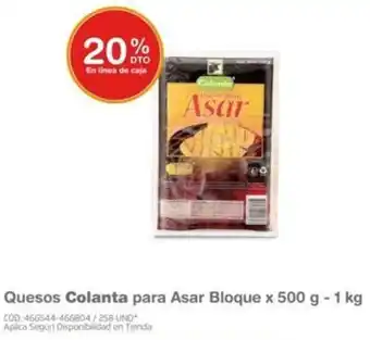 Makro Quesos Colanta para Asar Bloque 500g - 1kg oferta