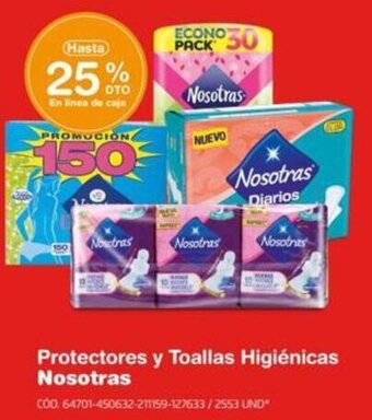 Makro Protectores y Toallas Higiénicas Nosotras oferta