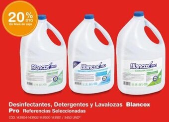 Desinfectantes, Detergentes y Lavalozas Blancox Pro