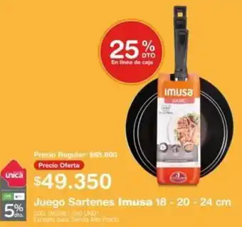 Makro Juego Sartenes Imusa 18-10-24cm oferta