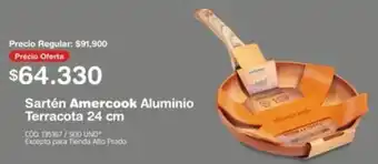 Makro Sartén Amercook Aluminio Terracota 24cm oferta
