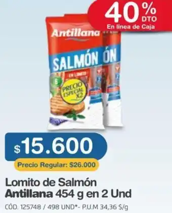 Makro Lomito de Salmón Antillana 454g en 2 Und oferta