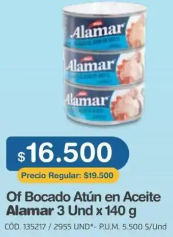 Makro Of Bacado Atún en Aceite Alamar 3Und x 140g oferta