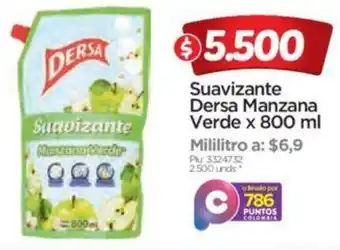 Surtimax Suavizante Dersa Manzana Verde 800ml oferta