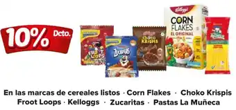 Surtimax En Las Marcas de Cereales Listos/Corn Flakes/Choko Krispis/ Froot Loops/ Kelloggs/ Zucaritas/ Pastas La Muñeca oferta