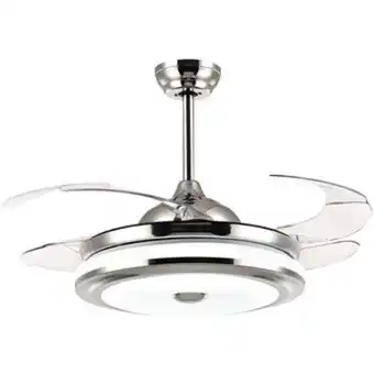 Linio Ventilador de techo aspas retráctiles control remoto lámpara karluz oferta