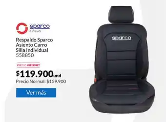 Homecenter Resplado Sparco Asiento Carro Silla Individual 558850 oferta