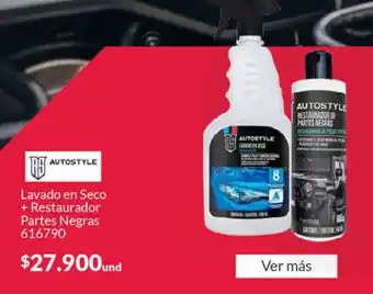 Homecenter Autostyle Lavado en Seco + Restaurador Partes Negras 616790 oferta