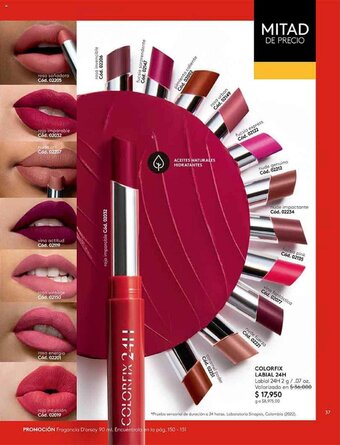 Ésika Colorfix Labial 24H 2g / .07 oz oferta
