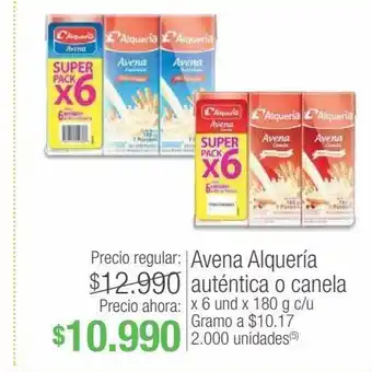 Jumbo Avena alquería auténtica o canela x 6 und x 180 g c/u oferta
