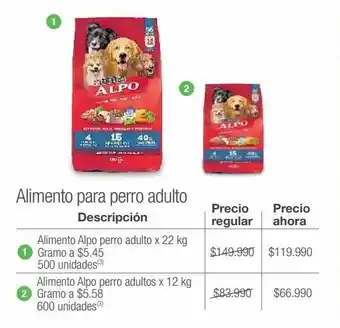 Jumbo Alimento alpo perro adulto x 22 kg oferta