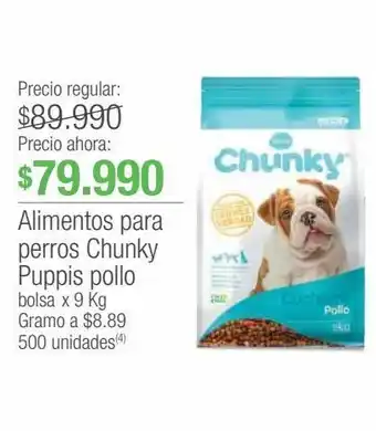 Jumbo Alimentos para perros chunky puppis pollo bolsa x 9 kg oferta