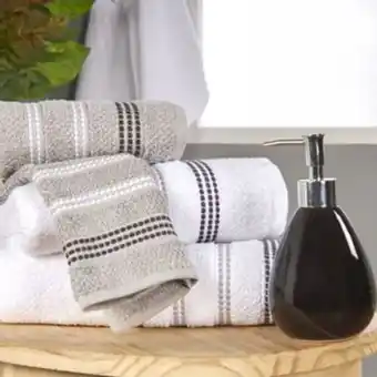 Brissa Set x4 toallas algodón 550 gsm avanti blanca/gris claro oferta