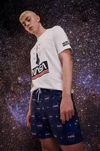Koaj Bermuda piscinera azul intenso con estampados de nasa oferta