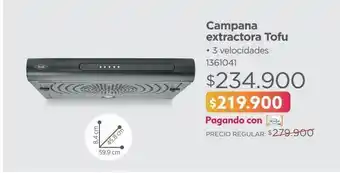Easy Campana haceb tofu 60 v3 negro oferta