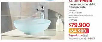 Easy Lavamanos de vidrio transparente oferta