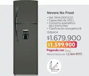 Easy Nevera no frost mabe 230l oferta