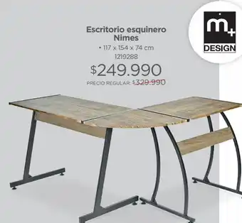 Easy Escritorio esquinero nimes 117x154x74 na oferta