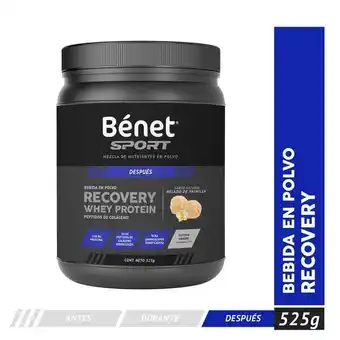Locatel Bebida polvo benet sport despues sabor helado vainilla x 525g oferta