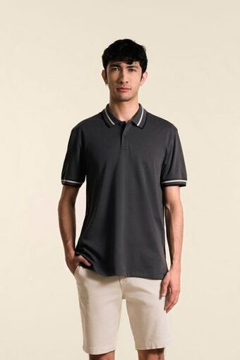 Vélez Polo manga corta de algodón para hombre silueta semi ajustada oferta